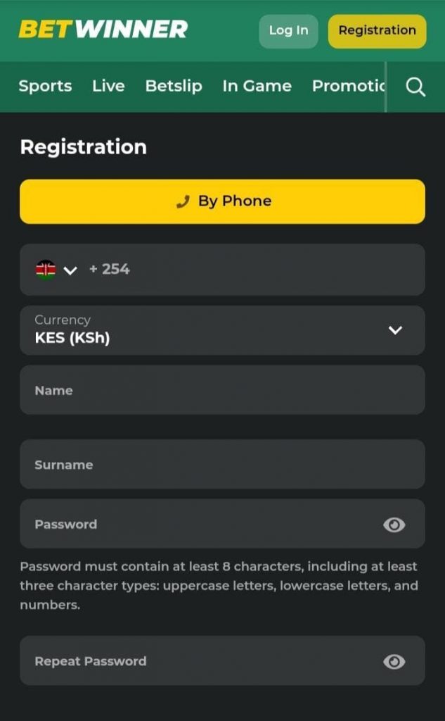 Registration BetWinner Your Guide to Getting Started Registration BetWinner Your Guide to Getting Started